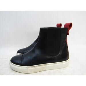 M Gemi Womens Size 36 EUR Black Leather Chelsea Ankle Fashion Boots Booties